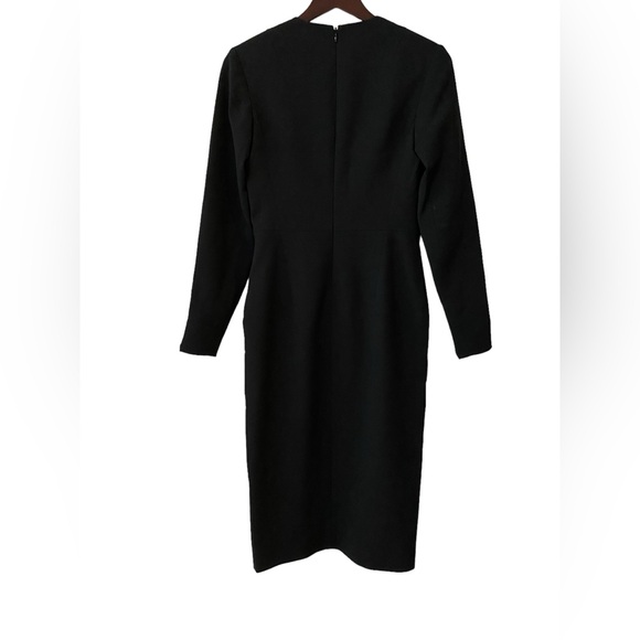 Protagonist Midi Dress V Neck Black Size 2 NWT - Picture 9 of 11